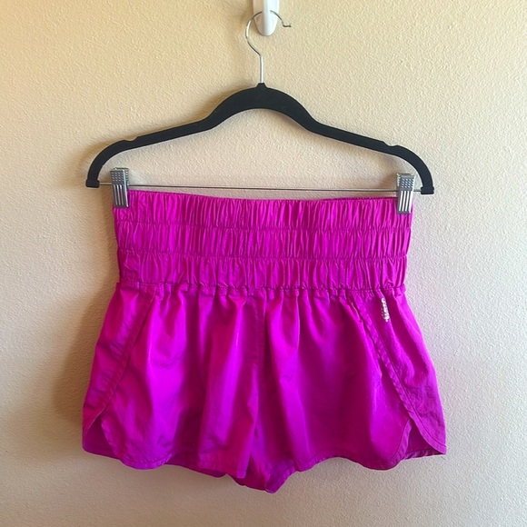 Free People Movement The Way Home Shorts Pink Pull On High Rise Womens Size L - Picture 2 of 11